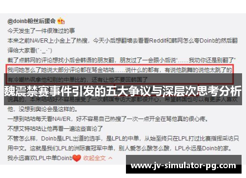 魏震禁赛事件引发的五大争议与深层次思考分析